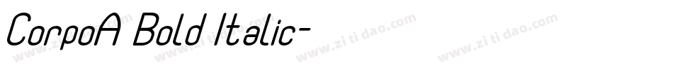 CorpoA Bold Italic字体转换